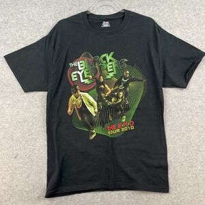 Black Eyed Peas 2010 The E.N.D. World Tour Concert T-Shirt Men's L Vintage Black